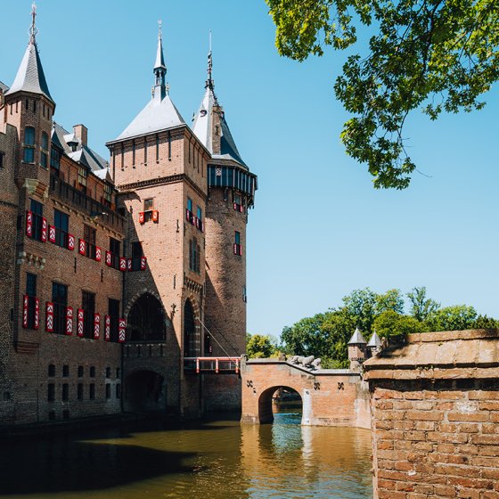 Castle de Haar is surrounded by water