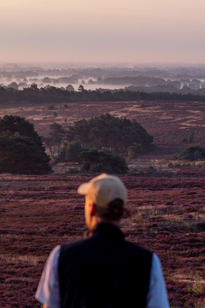 Viewpoint viewed over the shoulder Archemerberg National Park Sallandse Heuvelrug & Twents Reggedal