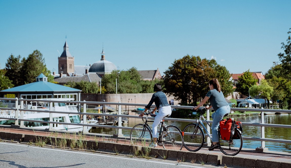 Cycling people in Leerdam