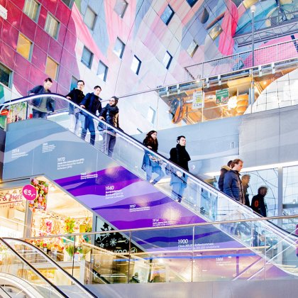 Visitors at Rotterdamse Markthal