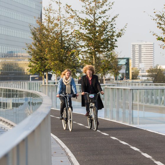 Cyclists Moreelsebrug Utrecht