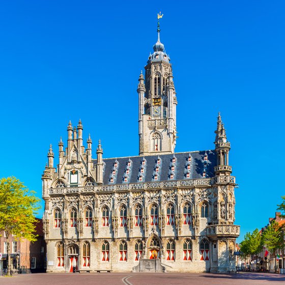 City Hall of Middelburg, the late gothic styled building was completed in 1520