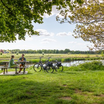 A spot to stop and enjoy the countryside whilst cycling in Westerwolde, Groningen