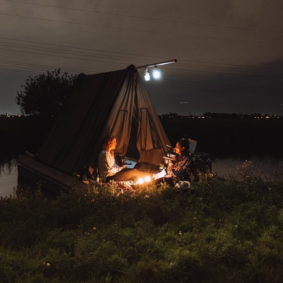 Spending the night on a camping raft Broek in Waterland North Holland