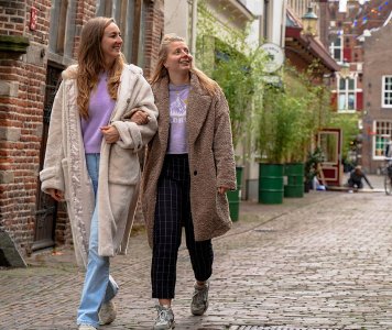 Ladies enjoy downtown Amersfoort