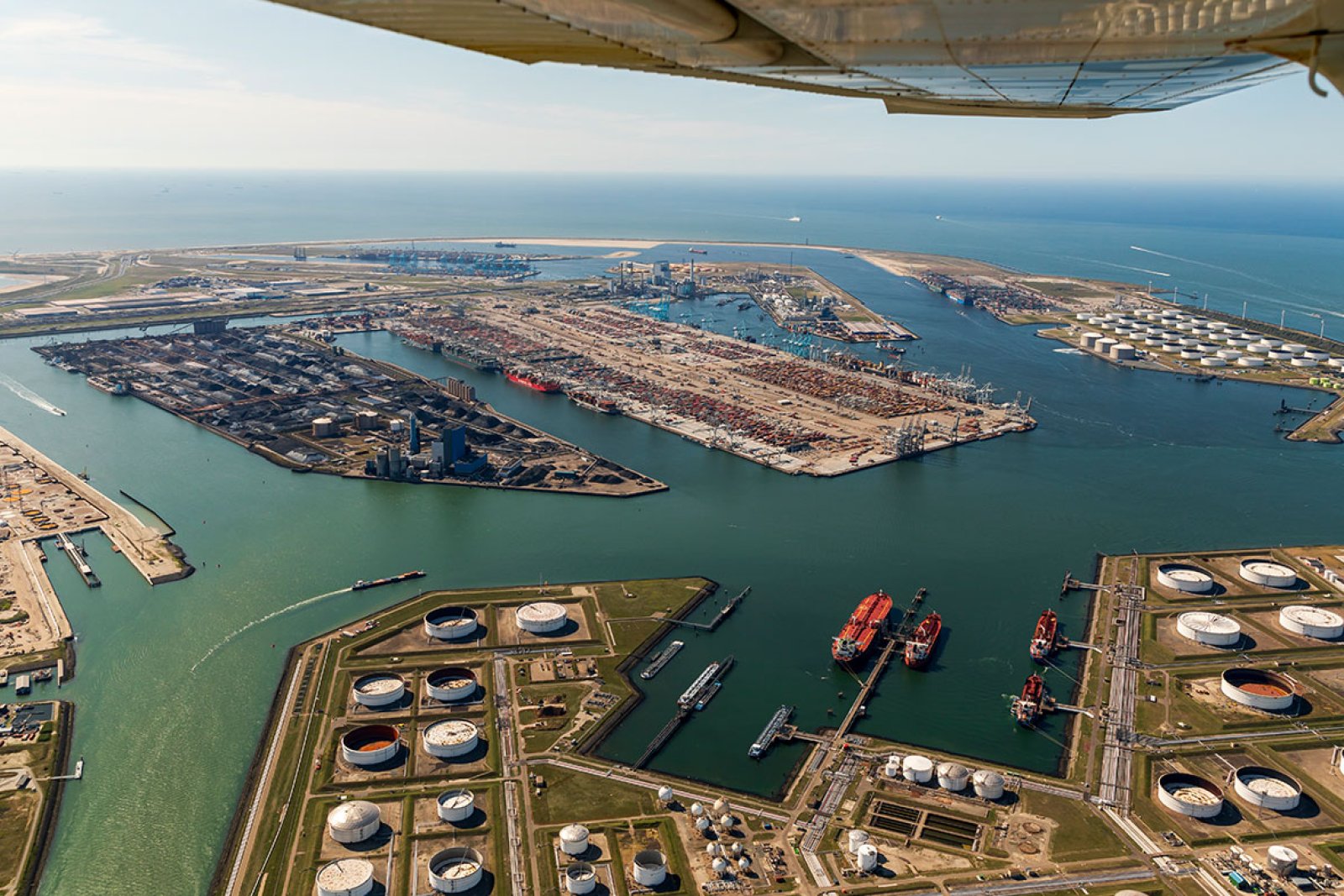 Port of Rotterdam aerial view 