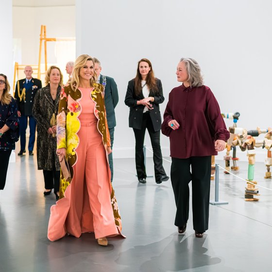 Opening DDW Koningin Maxima in Van Abbe Museum tentoonstelling Bridging Mind