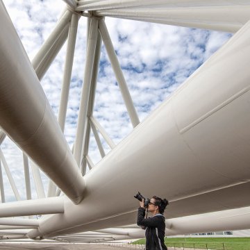 Lady captures impressive Maeslantkering, part of Delta Works in Port of Rotterdam 