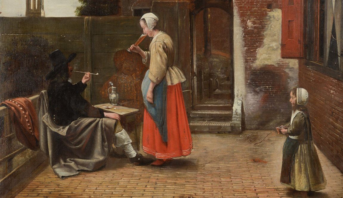 De Hooch, during restoration. Mauritshuis De Hooch, during restoration. Mauritshuis