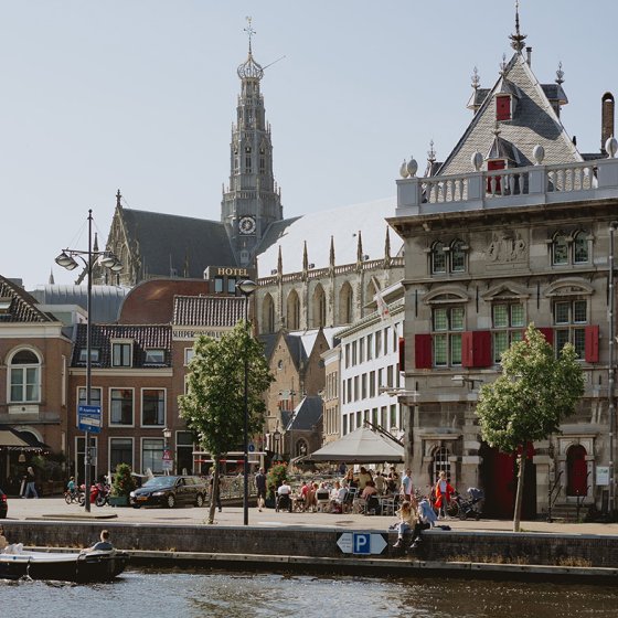 Boating in Haarlem along the Waag