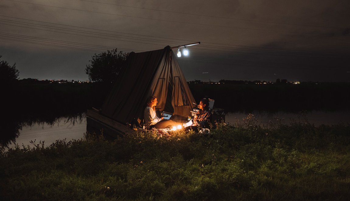 Spending the night on a camping raft Broek in Waterland North Holland