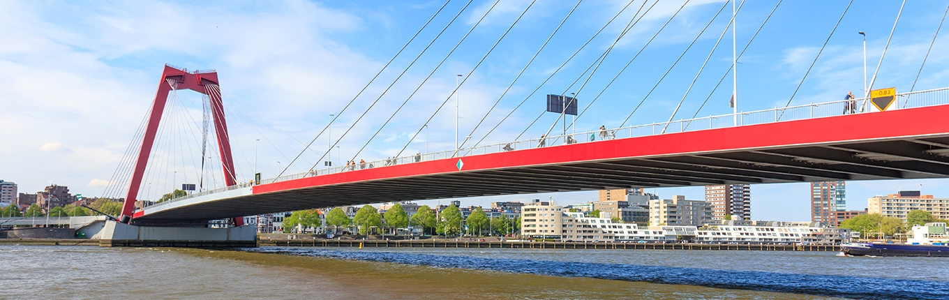 View from the water Willemsbrug Rotterdam View from the water Willemsbrug Rotterdam