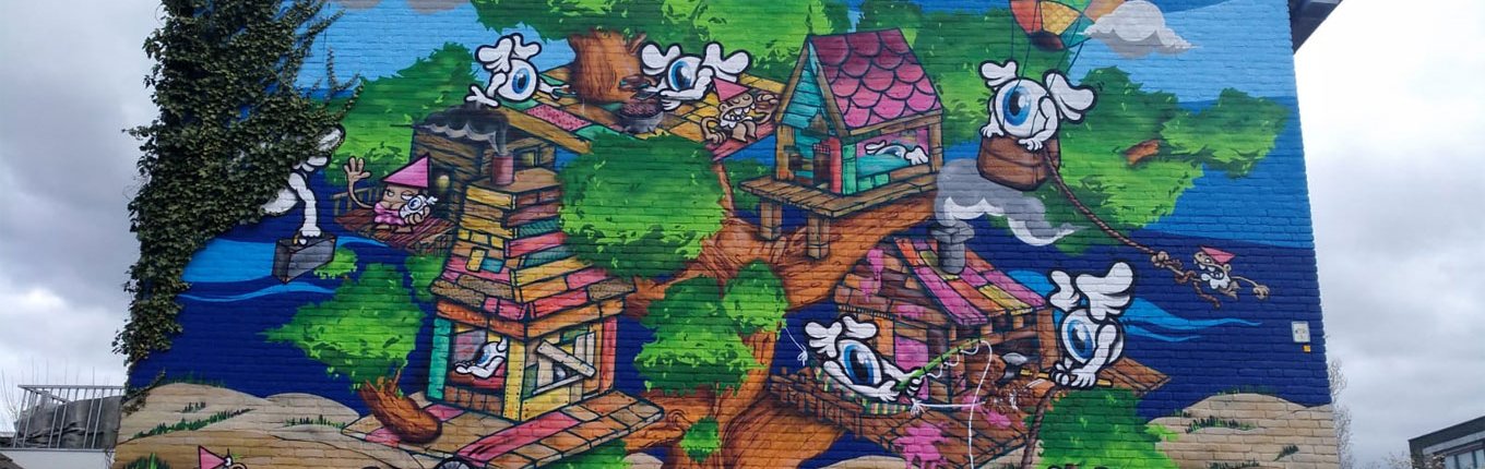 Street Art at Boshuizerkade in Leiden Street Art at Boshuizerkade in Leiden