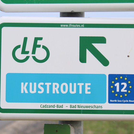 North Sea Cycle Route sign