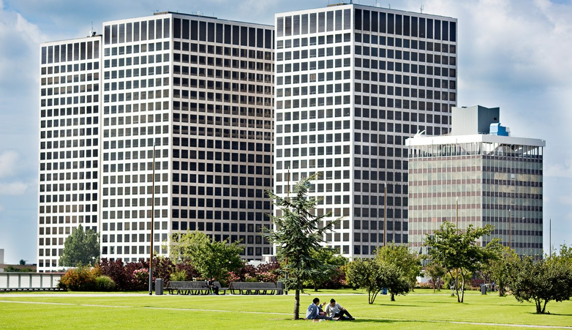 View of the Science Tower from the Roof Park Rotterdam