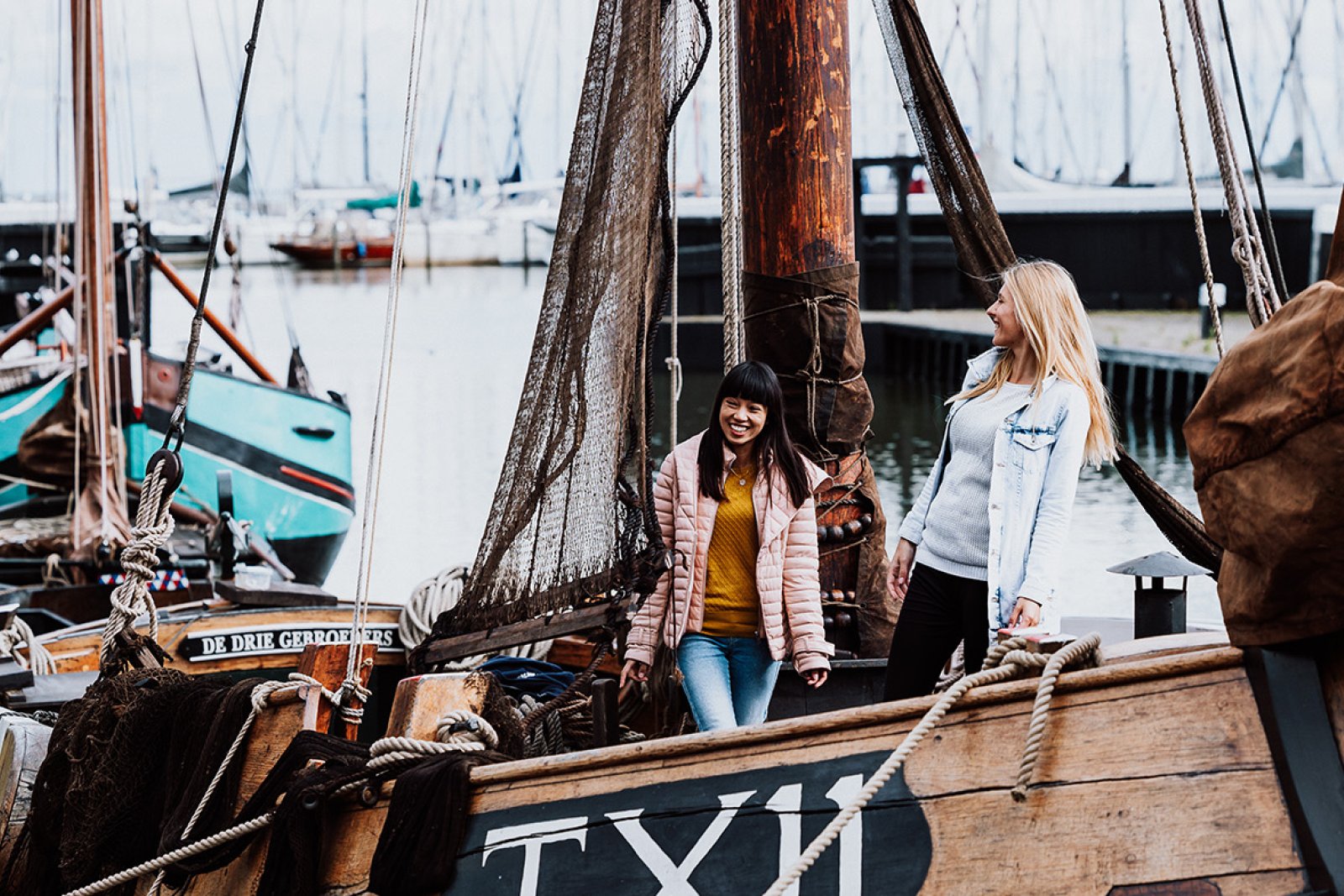 Port of Enkhuizen ladies view the boats