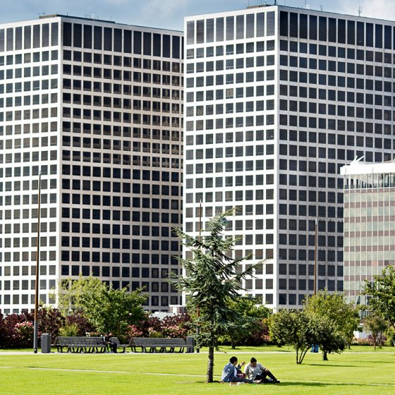 View of the Science Tower from the Roof Park