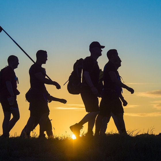 Nijmegen Vierdaagse sunrise Westerkanaaldijk near Heumen