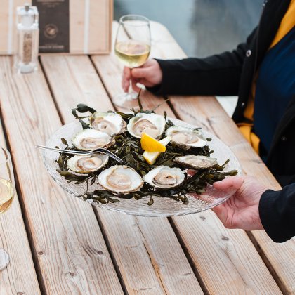 Fresh Zeeland oysters served at a waterfront restaurant, showcasing the province's renowned seafood and culinary experiences