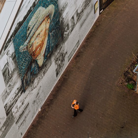 Van Gogh in Brabant church from above Etten-Leur 