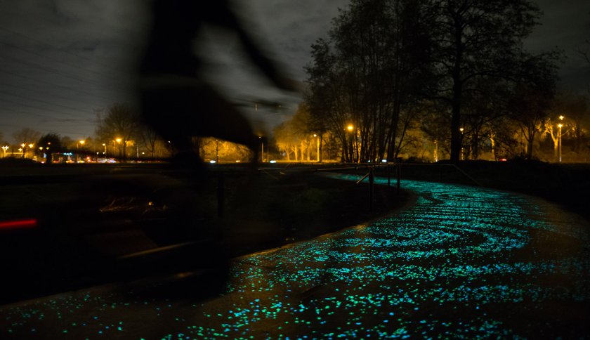 Van Gogh path is made of thousands twinkling stones inspired by Vincent Van Gogh 'Starry Night'