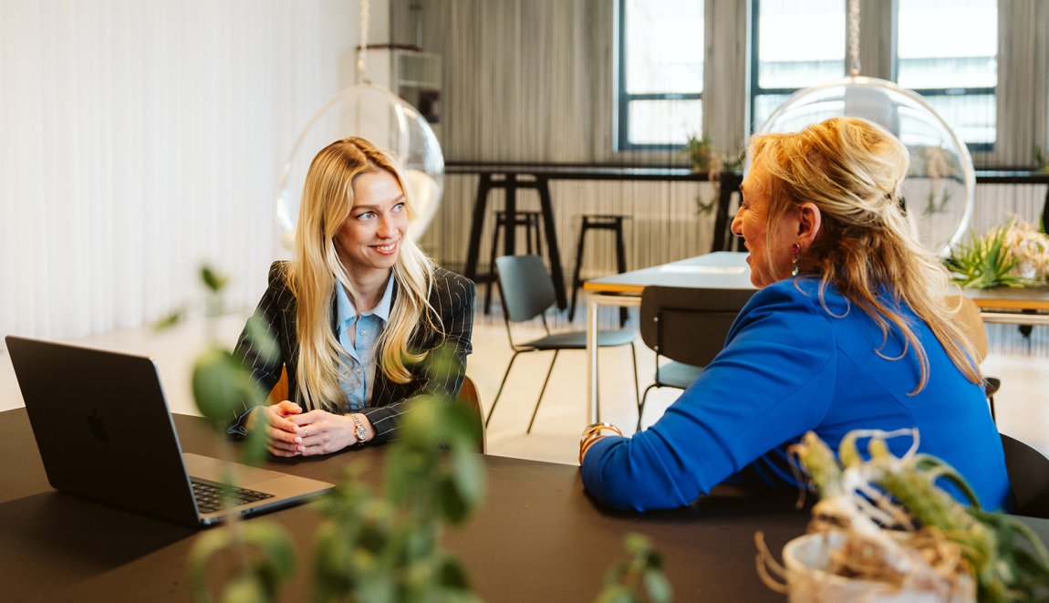 Portrait Anna Dushyna in a meeting