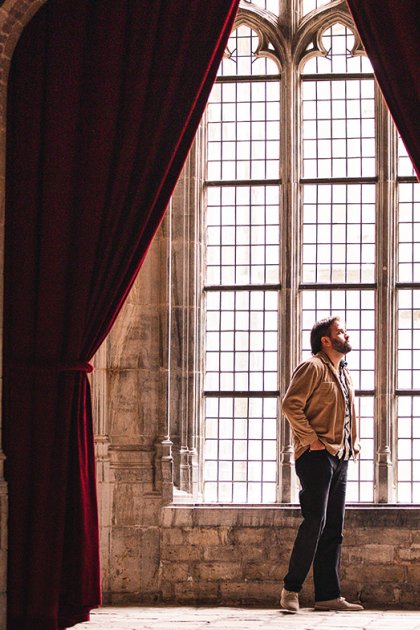 Gentleman admires Zeeuws Museum De Abdij Middelburg