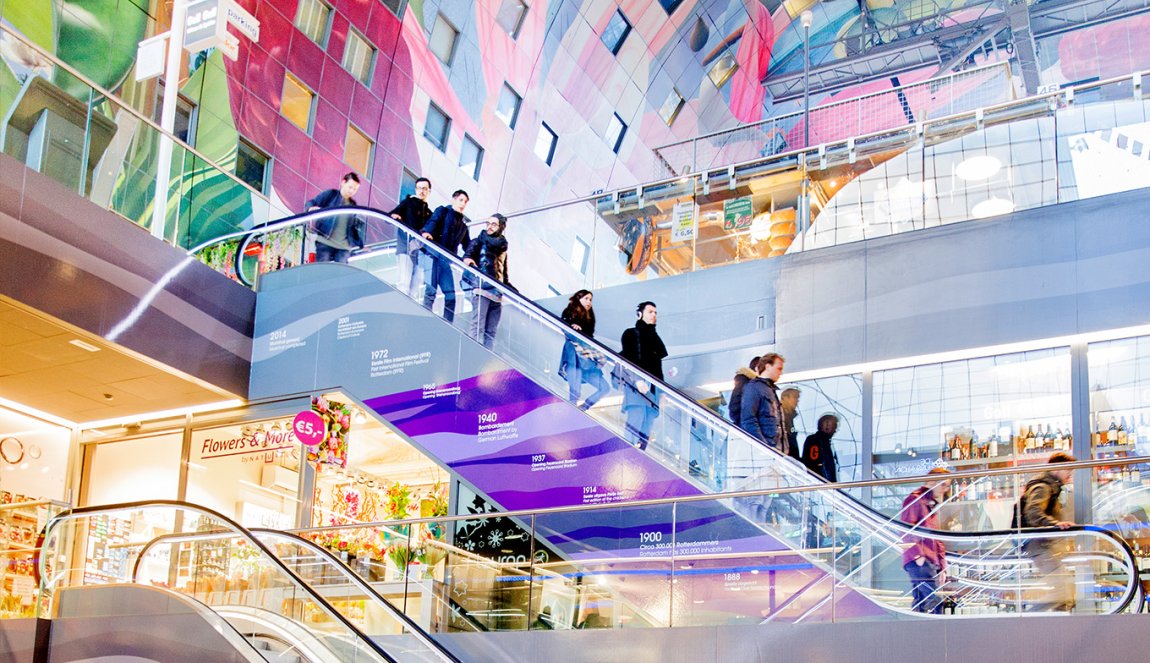 Visitors at Rotterdamse Markthal