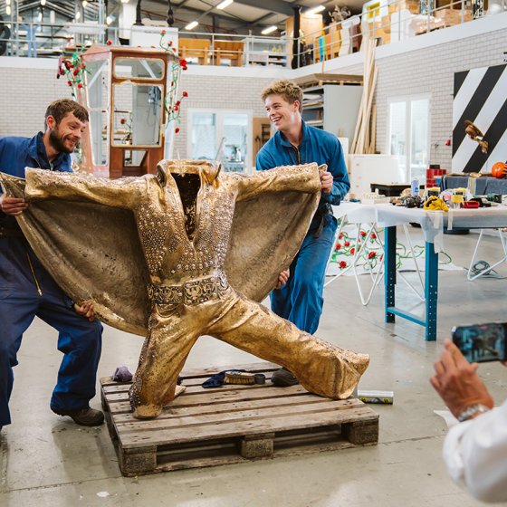 At work in Studio Job art is captured