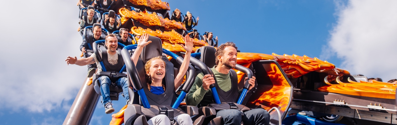 People in attraction at Toverland People in attraction at Toverland
