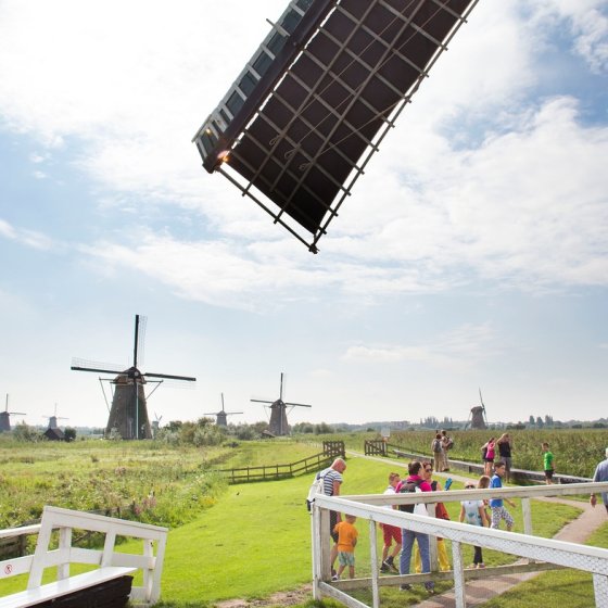 Visitors at Kinderdijk