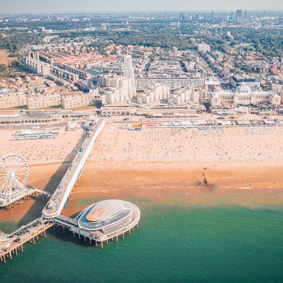 Scheveningen and The Hague seen from the sea