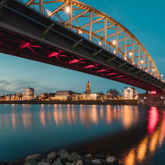 John Frost Bridge in the evening, Arnhem