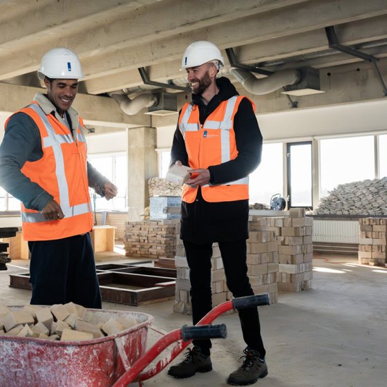 Reuse of building materials during renovation Kantoor vol Afval