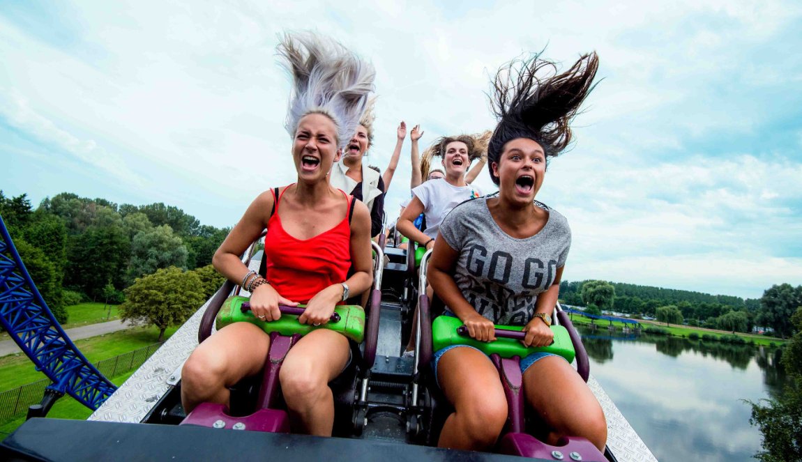 Visitors enjoying ride at Walibi Visitors enjoying ride at Walibi
