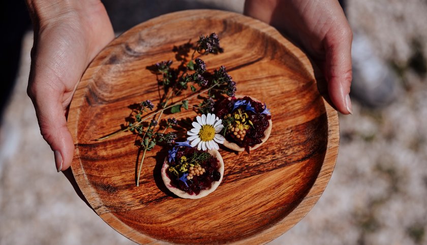 Plate with home-grown food Flevoland Plate with home-grown food Flevoland