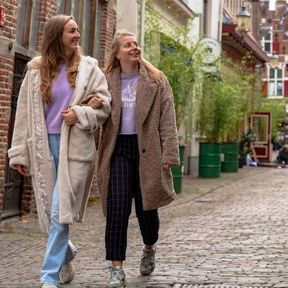 Ladies enjoy downtown Amersfoort