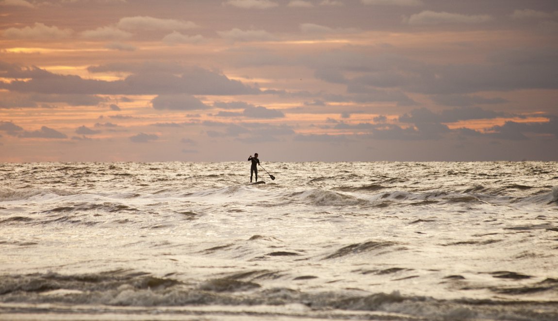 Supper on rough seas in the evening near the coast of Zuid-Holland Supper on rough seas in the evening near the coast of Zuid-Holland