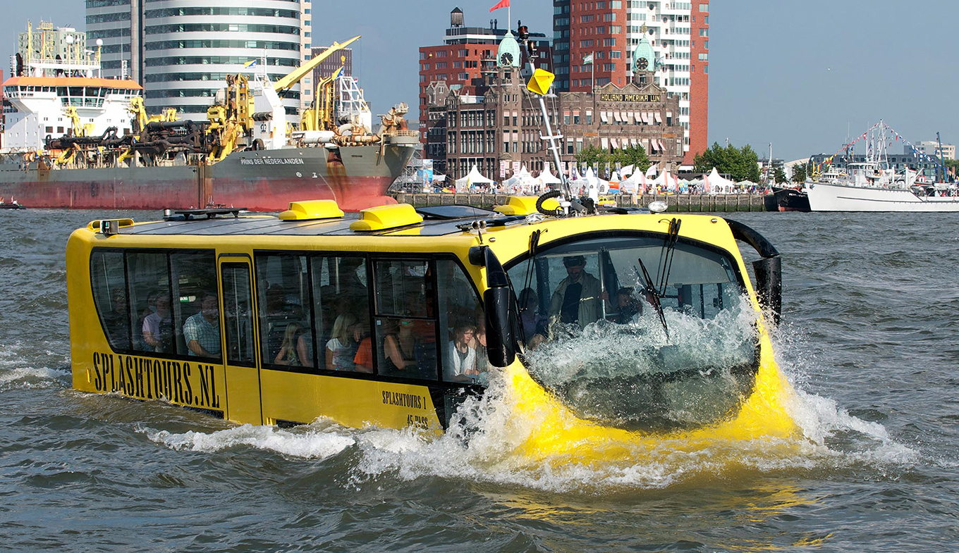 Splashtours Rotterdam yellow bus Splashtours Rotterdam yellow bus