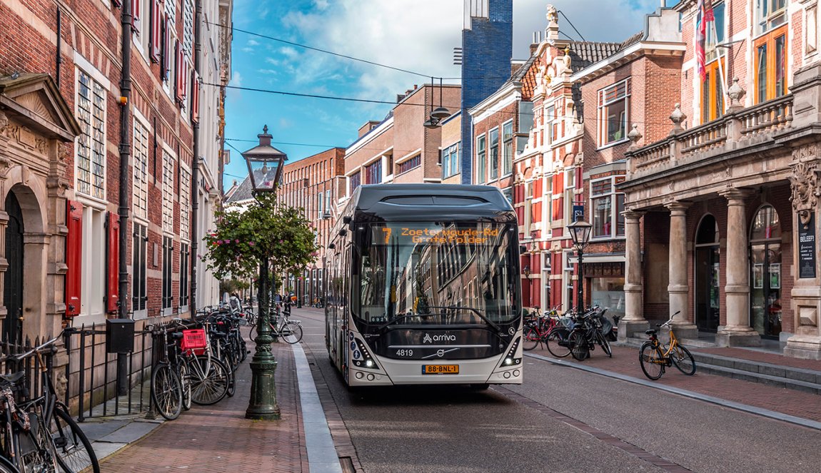 Public bus in Leiden, North Holland