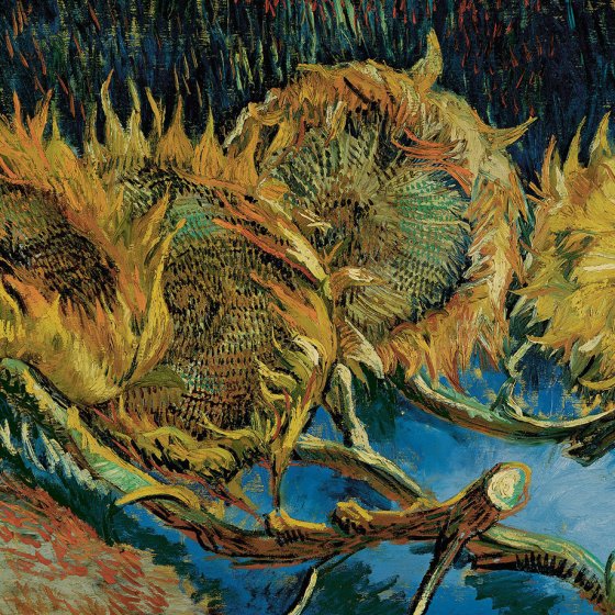 Vincent van Gogh, Four sunflowers gone to seed, August-October 1887