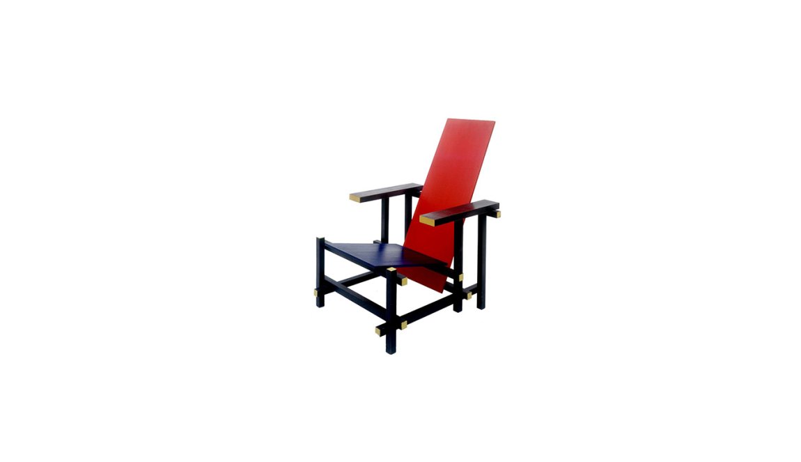 Famous Rietveld Red and Blue Chair