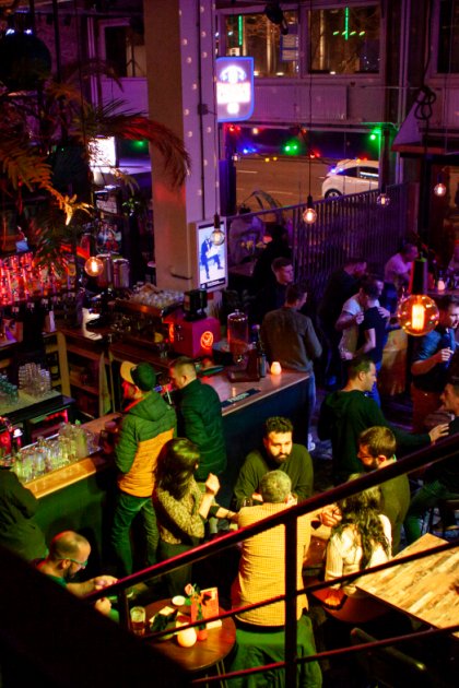 View of cozy gay bar in Rotterdam