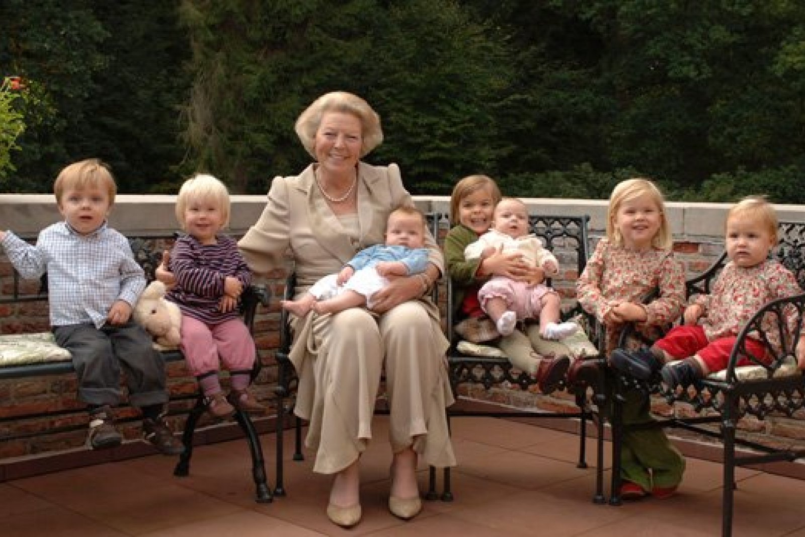 The Queen with her grandchildren