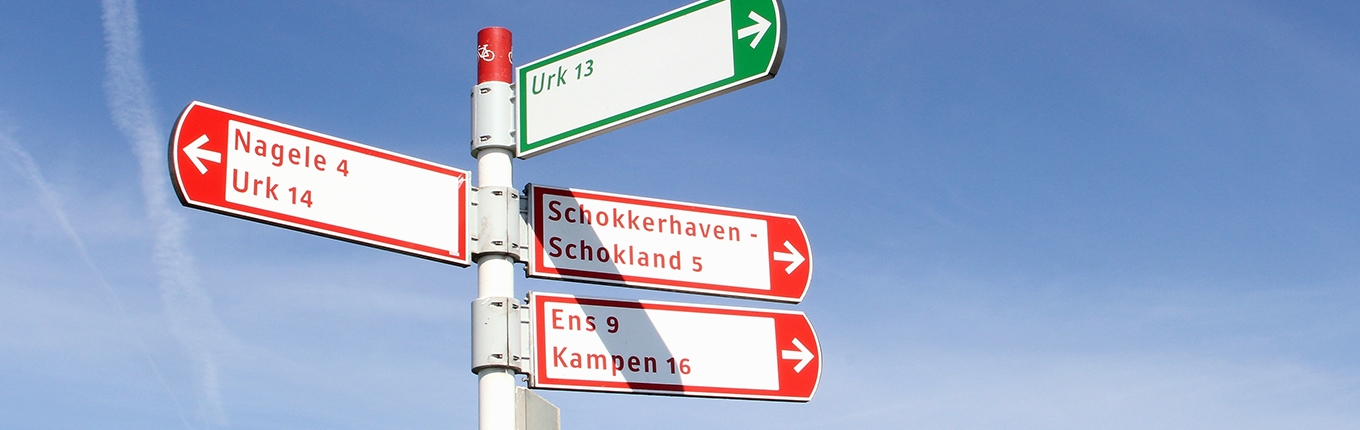 Dutch cycling route signage