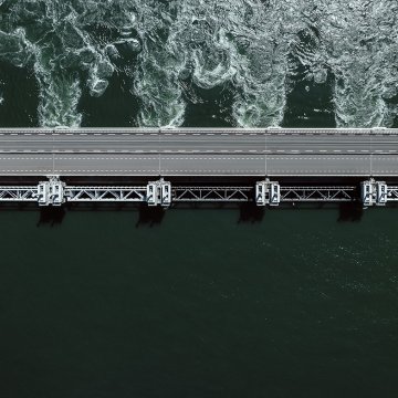 Aerial photo Oosterscheldekering part of Deltawerken Zeeland 