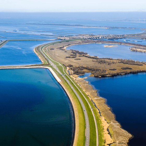 Philipsdam Zeeland part of the Delta Works