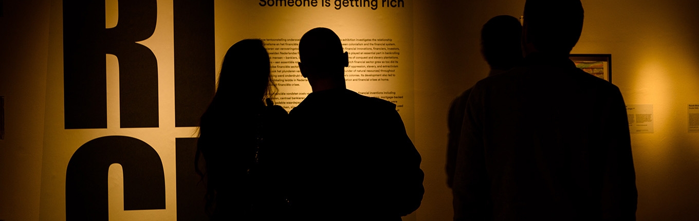 Visitor at exhibition Someone is getting rich Visitor at exhibition Someone is getting rich
