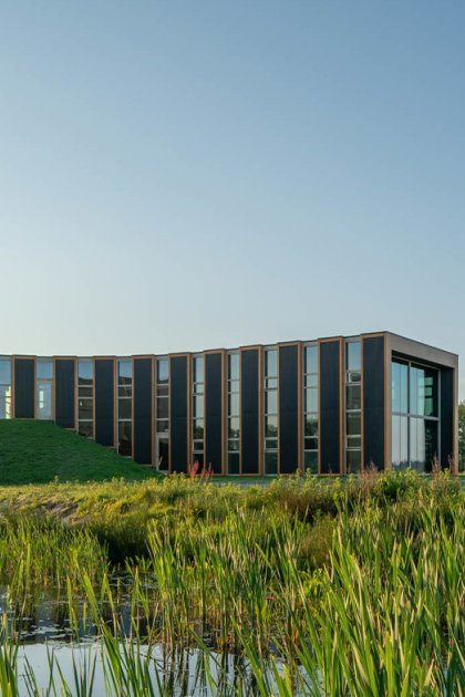 Sustainable business venue in the landscape of Friesland, northern Netherlands