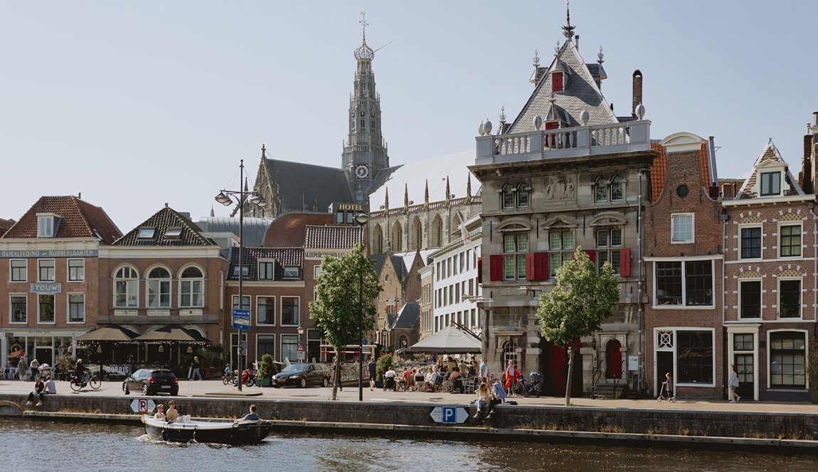Boating in Haarlem along the Waag